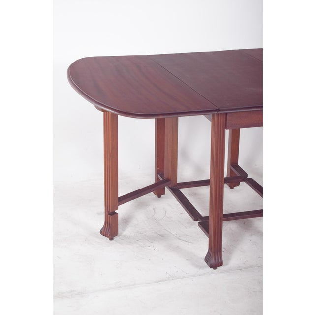 Brown Antique European Flip Flap Oval-Top Table For Sale - Image 8 of 12