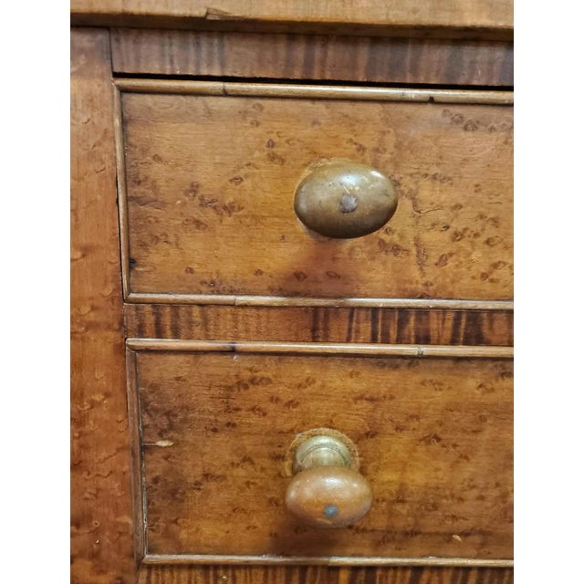 Mid-19th Century Birdseye Maple Two-Drawer Side Table For Sale - Image 9 of 13