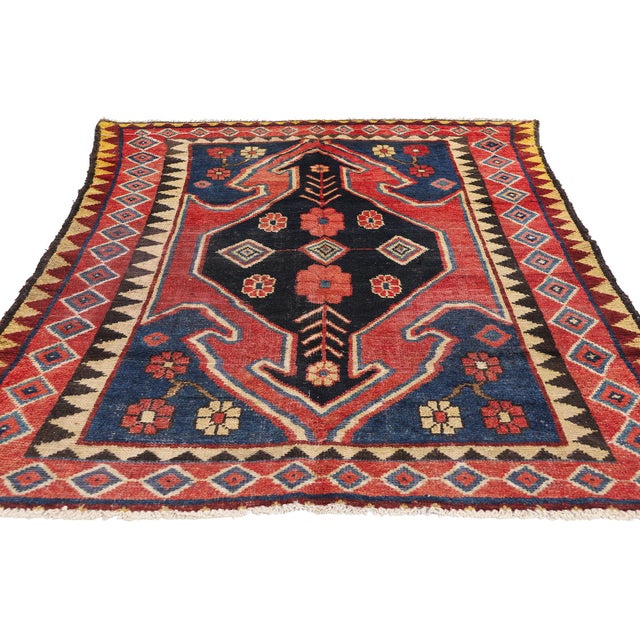 Mid-Century Modern Vintage Persian Lori Rug - 03'04 X 06'07 For Sale - Image 3 of 9