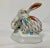 Charming pair of handpainted porcelain 'snuggle' bunnies from Hollohaza in Hungary in the fishnet pattern. Delightful...