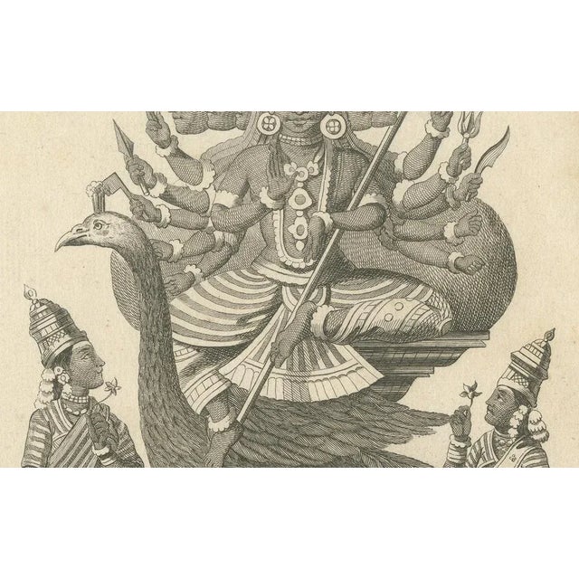 Subramanya on Peacock, 1806, Paper For Sale - Image 4 of 10