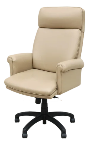 Classic Cabot Wrenn Caesar High Back Regency Taupe Leather Swivel Desk Chair