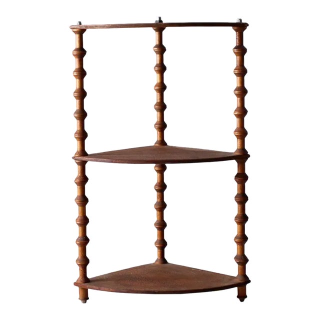 Antique Folk Art Spool Shelf For Sale