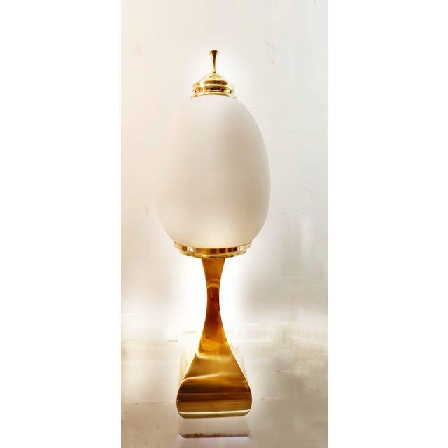 Table Lamp in Brass with Oval Glass For Sale - Image 10 of 14