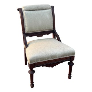 Eastlake Parlor Chair With Burled Detail For Sale