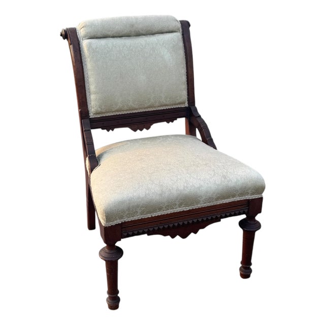 Eastlake Parlor Chair With Burled Detail For Sale