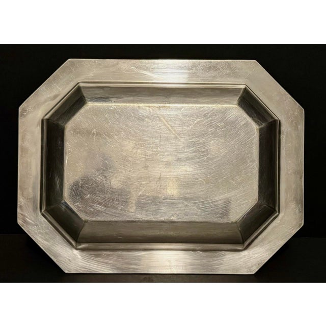 Chippendale Vintage Sheffield Silverplate Octagonal Platter For Sale - Image 3 of 6