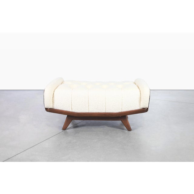 Mid-Century Walnut Gondola Lounge Chair W/ Ottoman Attributed to Adrian Pearsall For Sale - Image 12 of 12