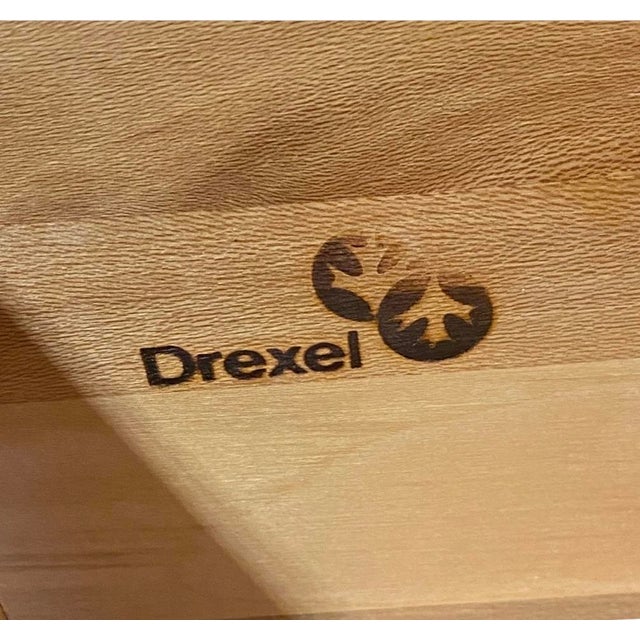 Drexel Heritage Mid 20th Century Cherry Four Drawer Chest Brass Accents For Sale - Image 9 of 12