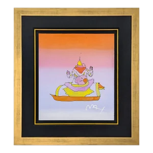 Peter Max Guru, Original Mixed Media and Watercolor, Ca. 1990
