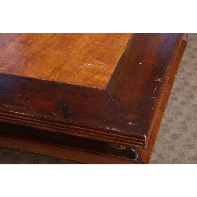 Mid 20th Century Vintage Large Two-Wood Dutch Colonial Style Java Desk From the 20th Century For Sale - Image 5 of 11