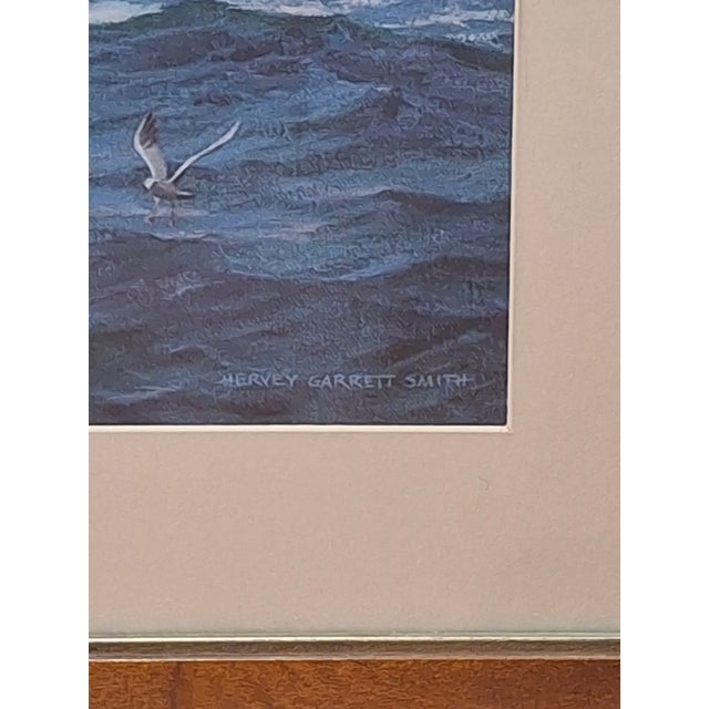 1950s 1950s Hervey Garrett Smith "Mayflower Ii" Signed Maritime Print – Framed 26.5" X 33" For Sale - Image 5 of 11