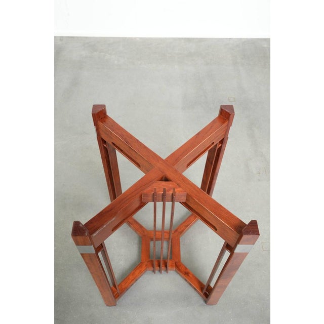 Wood Art Deco Side Table with Removable Top by Schuitema from the Decoforma Series For Sale - Image 7 of 15