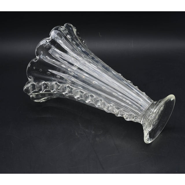 1950s Art Decò Murano Bullicante Vase by Barovier & Toso, 1950s For Sale - Image 5 of 10