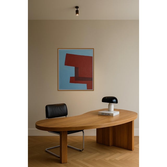 Bodasca, Structure in Blue and Red, 2025, Acrylic on Canvas For Sale - Image 3 of 12