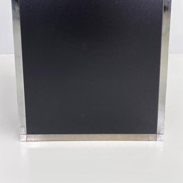 Italian Modern Chromed Steel, Wood and Glass Table, 1990s For Sale - Image 10 of 18