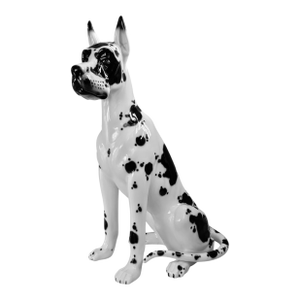 1980s Life Size Great Dane Porcelain Dog Sculpture by Lladro Hispania of Spain