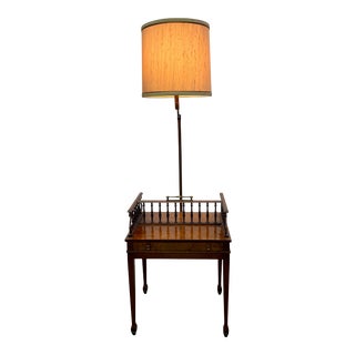 Vintage Olive Wood Burl Lamp Side Table Table For Sale