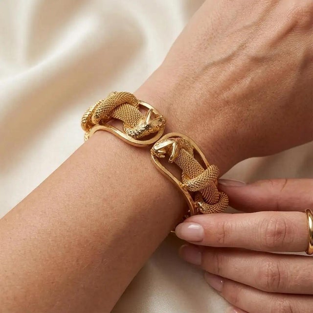 21st Century High Quality Costume Jewelry Italian Snake Bangle Bracelet For Sale - Image 4 of 14