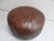 Brown Vintage Leather Pouf, 1960s For Sale - Image 8 of 8