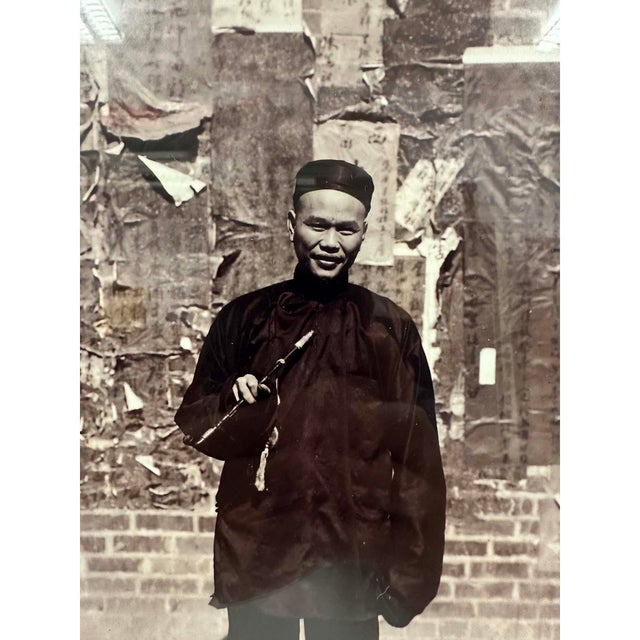 Framed Vintage Black-and-White Photograph of Chinese Professor For Sale In Los Angeles - Image 6 of 11
