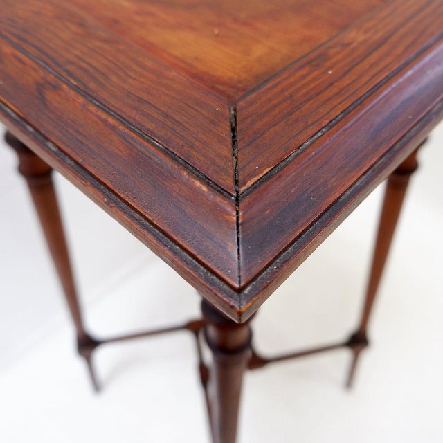 Art Nouveau Style Wooden Side Table For Sale - Image 4 of 16