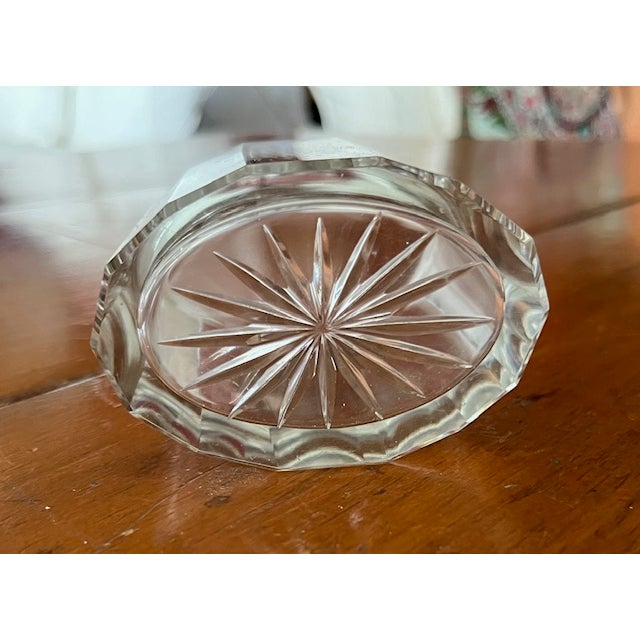 Early 20th Century Sterling and Cut Glass Oval Vanity Jar For Sale In Philadelphia - Image 6 of 6