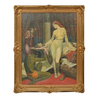 Salome, Oil on Board, Early 1900s For Sale