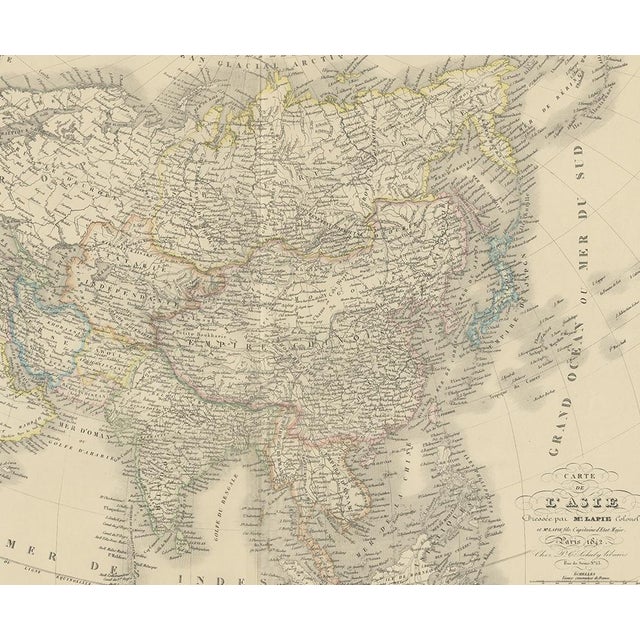 Antique Map of Asia by Lapie, 1842 For Sale - Image 4 of 5