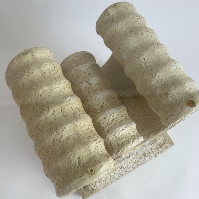 Beige Glass and Stone Effect Side Table / Accent Table For Sale - Image 8 of 15