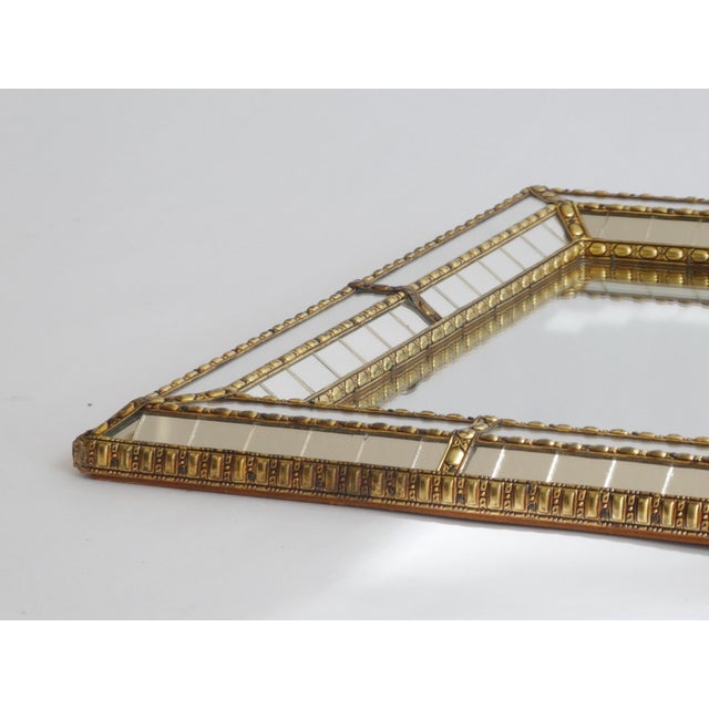 Gold Vintage Belgian Gold Wall Mirror, 1960s For Sale - Image 8 of 13