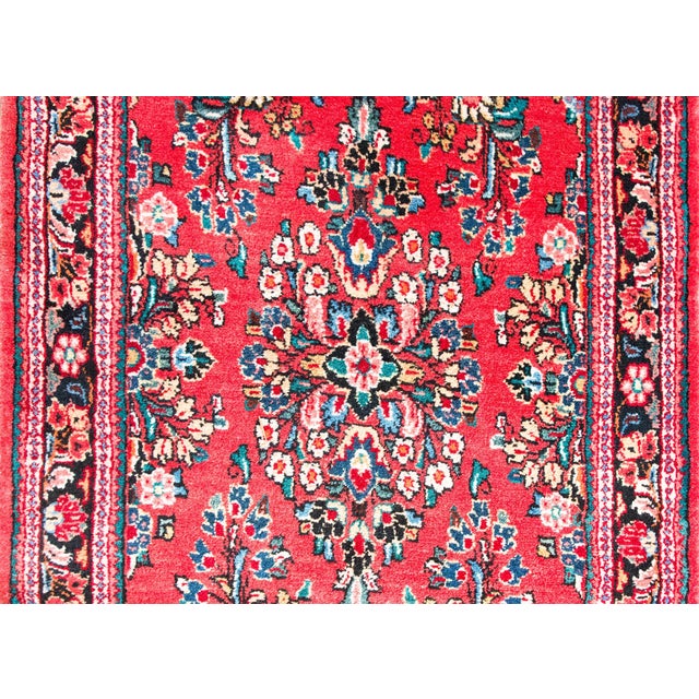 Red Early 20th Century Sarouk Runer For Sale - Image 8 of 15