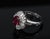 Late 20th Century Gia Certified Ruby & 0.54ct Diamond Platinum Ring, Size 4.75 For Sale - Image 11 of 18