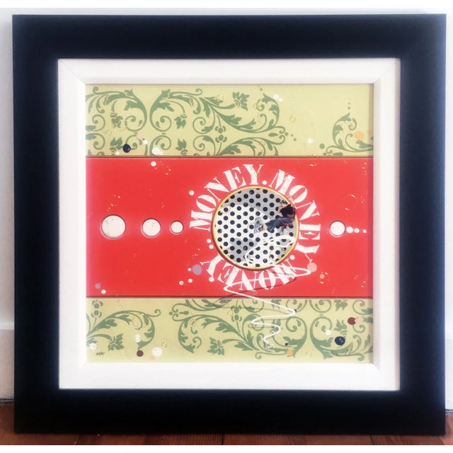 Red Philippe Bertho, "Money (Red)" Serigraph on Canvas 2007 For Sale - Image 8 of 9