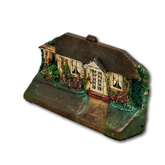 1920s Rare & Hard to Find Antique American Cottage Cast Iron Doorstop by Cjo H L Judd Co. Circa 1920s For Sale - Image 5 of 18