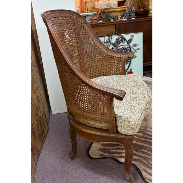 Mid 20th Century Hendrix Allardyce Caned Bergere Chair For Sale - Image 4 of 10