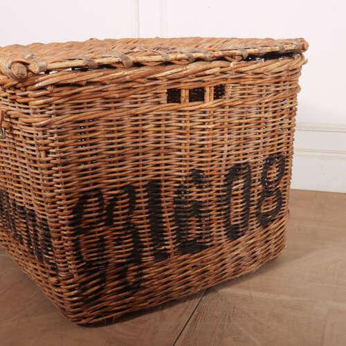 Wood English Wicker Log Basket, 1890s For Sale - Image 7 of 10