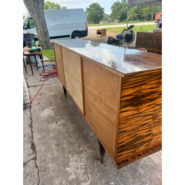 A Unique French Art Deco Macassar Ebony Sideboard 1940's For Sale - Image 12 of 12