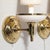 Art Deco Pair of Art Deco Style Alabaster and Polished Brass Sconces For Sale - Image 3 of 13