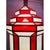 1990s Art Deco Style White Milk & Red Glass Chandelier, Pendant or Lantern, a Pair For Sale - Image 10 of 18