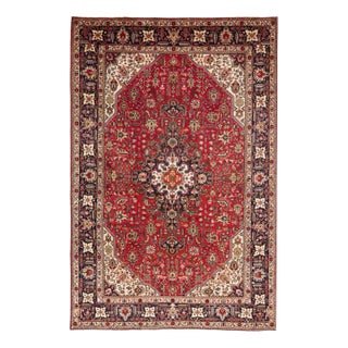 Middle Eastern Hand-Knotted Tabriz Rug For Sale