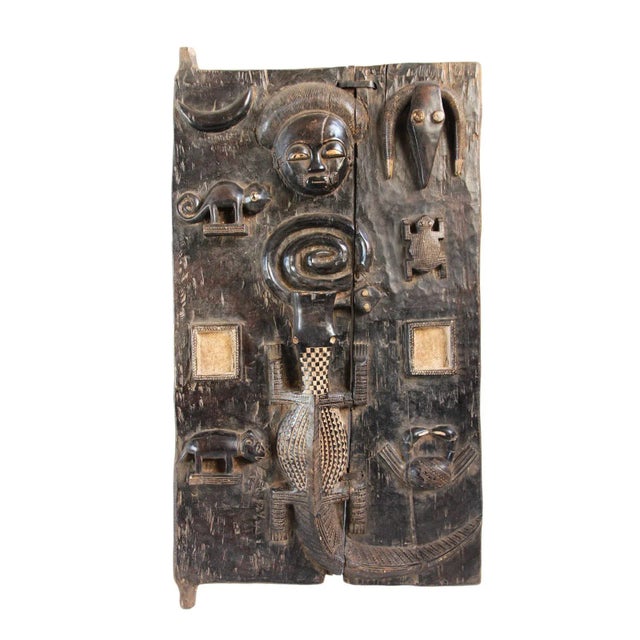 Wood Vintage African Baule Grain Door Panel / Wall Object For Sale - Image 7 of 7