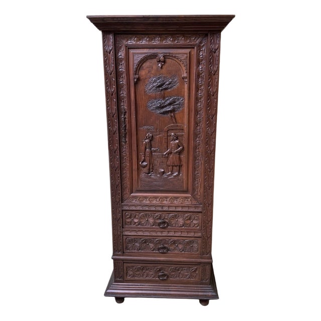 Antique Breton Cabinet, 1880 For Sale