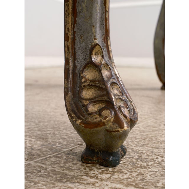 Blue Italian Paint Decorated 1 Drawer Console Table For Sale - Image 8 of 10