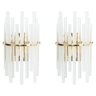 Crystal Rods Sconces attributed to Christoph Palme, Germany, 1970s, Set of 2 For Sale