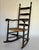 American 1880s Antique Black Ladder Back Rocking Chair For Sale - Image 3 of 4