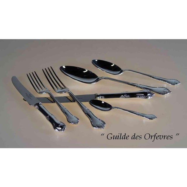English New Silver Flatware Set for 12- 119 Pieces Chesterfield Pattern Sheffield Finest Complete Set For Sale - Image 3 of 16