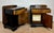 1950s Pair of Art Deco Nightstands with Columns, Ebonized Wood and Figured Veneer For Sale - Image 4 of 10
