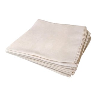 Vintage Mid-Century Modern Linen Table Napkins - Set of 6 For Sale