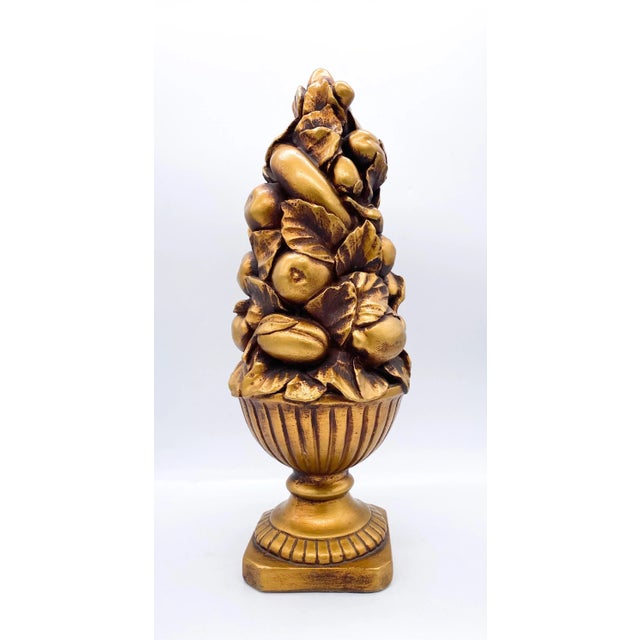 20th Century Gold Painted Plaster Topiary/ Centerpiece For Sale In Houston - Image 6 of 10